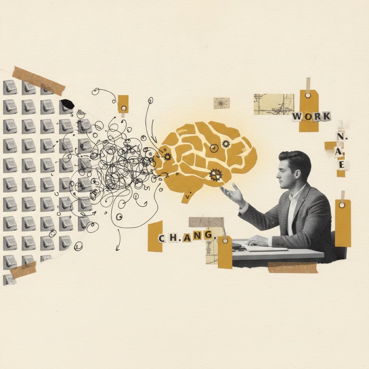 企業導入 AI 示意圖